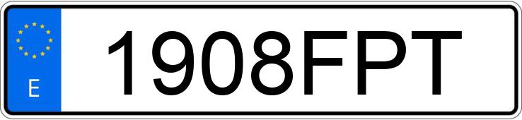 Numer rejestracyjny 1908FPT posiada SEAT IBIZA