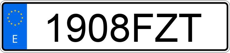 Numer rejestracyjny 1908FZT posiada MERCEDES C (203)