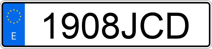 Numer rejestracyjny 1908JCD posiada PORSCHE 911