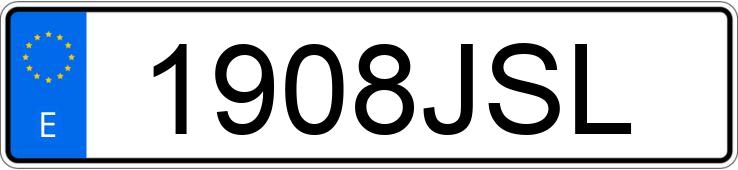 Numer rejestracyjny 1908JSL posiada PEUGEOT 208