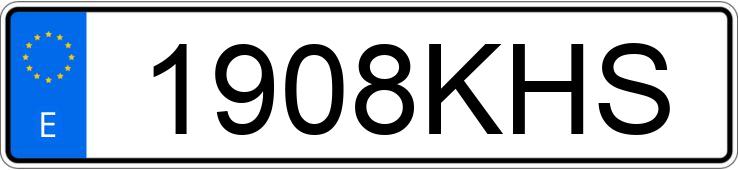 Numer rejestracyjny 1908KHS posiada VOLKSWAGEN GOLF