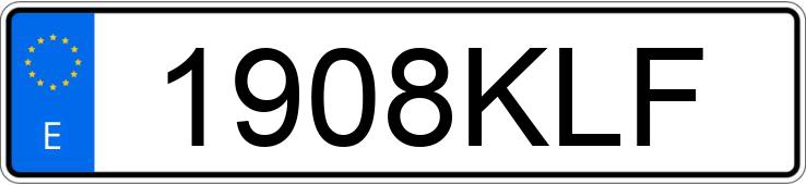 Numer rejestracyjny 1908KLF posiada VOLKSWAGEN GOLF