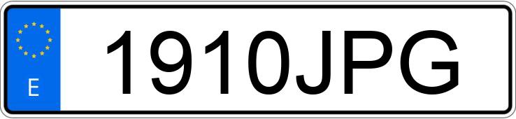 Numer rejestracyjny 1910JPG posiada PEUGEOT PARTNER Numer rejestracyjny 1910JPG posiada PEUGEOT PARTNER