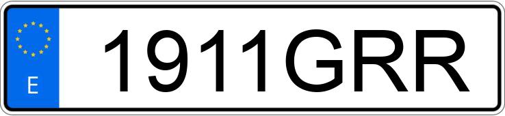 Numer rejestracyjny 1911GRR posiada VOLKSWAGEN GOLF