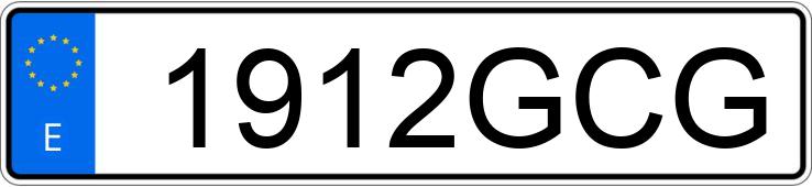 Numer rejestracyjny 1912GCG posiada PEUGEOT EXPERT