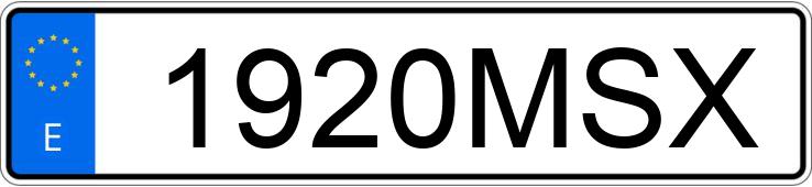 Numer rejestracyjny 1920MSX posiada PIAGGIO LIBERTY 125