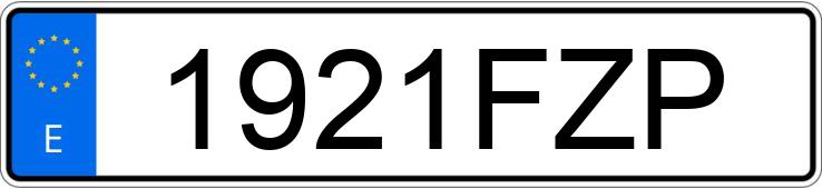 Numer rejestracyjny 1921FZP posiada FORD TRANSIT