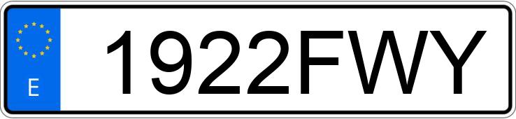 Numer rejestracyjny 1922FWY posiada FIAT 500 Numer rejestracyjny 1922FWY posiada FIAT 500