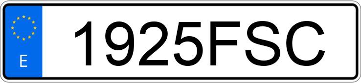 Numer rejestracyjny 1925FSC posiada RENAULT KANGOO