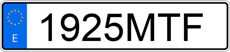 Numer rejestracyjny 1925MTF posiada BMW SERIE 3