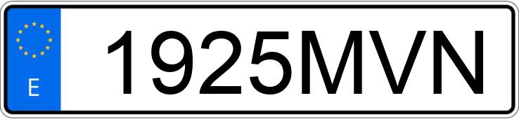 Numer rejestracyjny 1925MVN posiada BMW I4