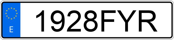 Numer rejestracyjny 1928FYR posiada ISUZU DMAX