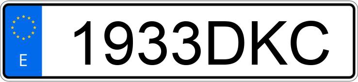 Numer rejestracyjny 1933DKC posiada VOLKSWAGEN GOLF