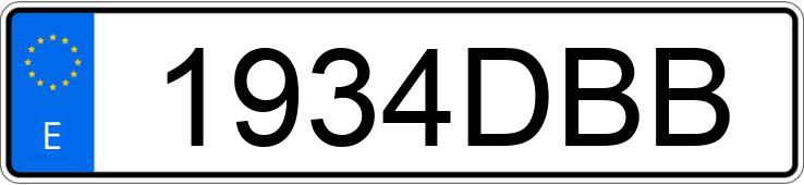 Numer rejestracyjny 1934DBB posiada CITROEN XSARA