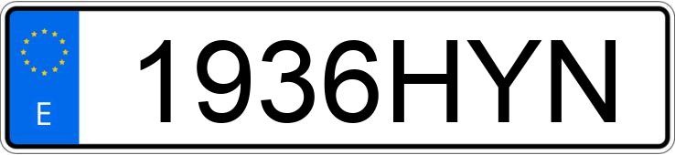 Numer rejestracyjny 1936HYN posiada MERCEDES C (204)