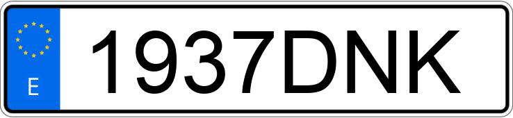 Numer rejestracyjny 1937DNK posiada FORD MONDEO