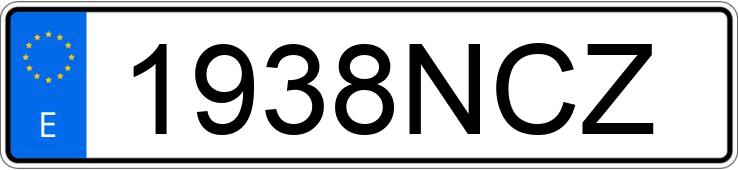 Numer rejestracyjny 1938NCZ posiada LAMBORGHINI HURACAN