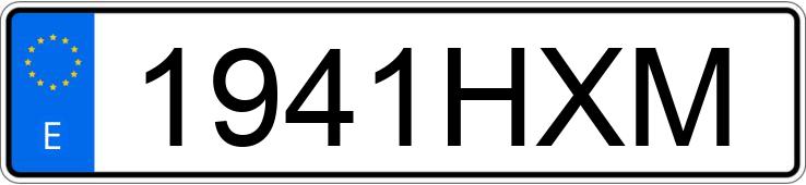 Numer rejestracyjny 1941HXM posiada FIAT 500