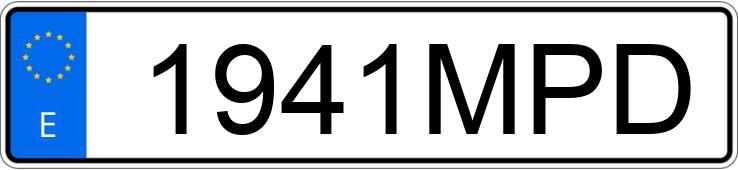 Numer rejestracyjny 1941MPD posiada TESLA MODEL Y