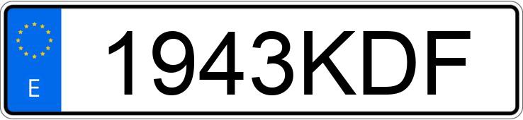 Numer rejestracyjny 1943KDF posiada VOLKSWAGEN TOURAN