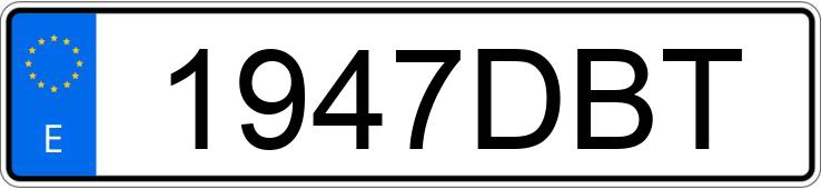 Numer rejestracyjny 1947DBT posiada AUDI A4