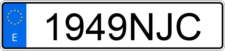 Numer rejestracyjny 1949NJC posiada TESLA MODEL 3 Numer rejestracyjny 1949NJC posiada TESLA MODEL 3
