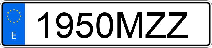 Numer rejestracyjny 1950MZZ posiada VOLKSWAGEN GOLF