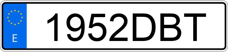 Numer rejestracyjny 1952DBT posiada AUDI A4