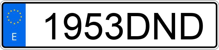 Numer rejestracyjny 1953DND posiada VOLKSWAGEN GOLF