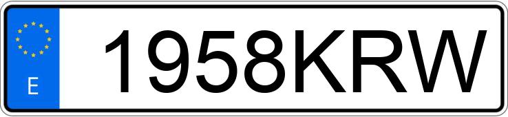 Numer rejestracyjny 1958KRW posiada AUDI A3 SPORTBACK