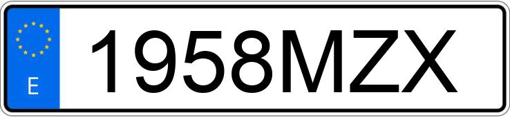 Numer rejestracyjny 1958MZX posiada TOYOTA RAV4