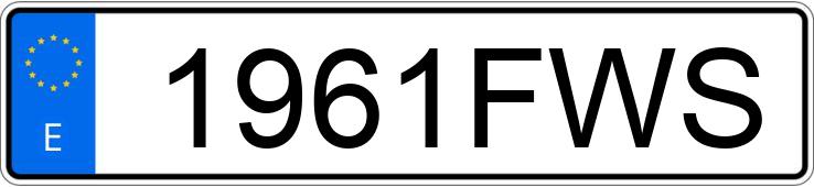 Numer rejestracyjny 1961FWS posiada PEUGEOT BOXER