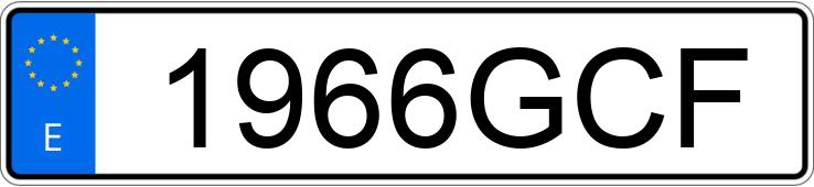 Numer rejestracyjny 1966GCF posiada FORD TRANSIT CONNECT