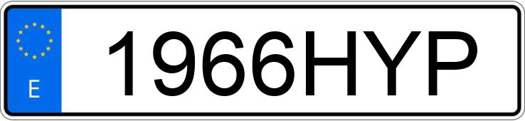 Numer rejestracyjny 1966HYP posiada FORD MUSTANG