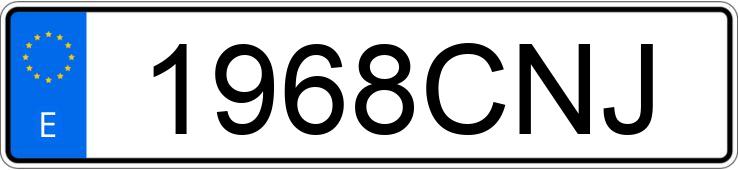 Numer rejestracyjny 1968CNJ posiada PEUGEOT 307