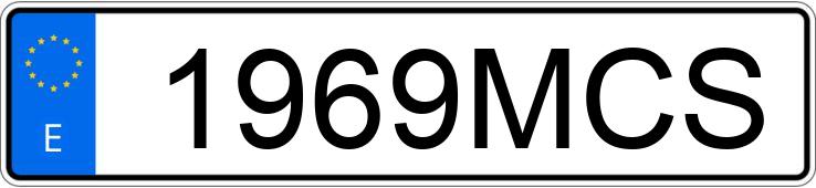 Numer rejestracyjny 1969MCS posiada FORD CUSTOM