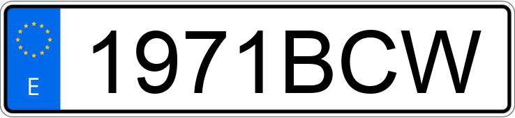 Numer rejestracyjny 1971BCW posiada AUDI A3