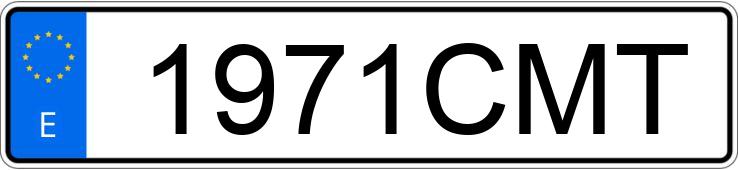 Numer rejestracyjny 1971CMT posiada PEUGEOT 206