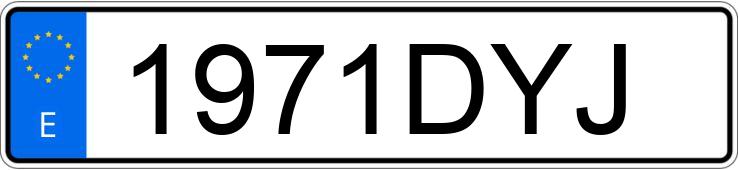 Numer rejestracyjny 1971DYJ posiada ALFA ROMEO GT