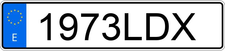 Numer rejestracyjny 1973LDX posiada AUDI A3 SPORTBACK