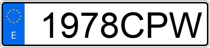 Numer rejestracyjny 1978CPW posiada FIAT DOBLO