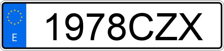 Numer rejestracyjny 1978CZX posiada FORD FIESTA