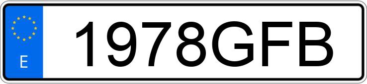 Numer rejestracyjny 1978GFB posiada FIAT PUNTO