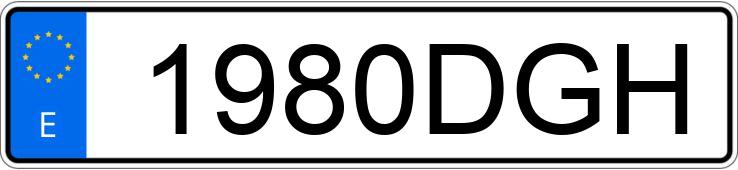 Numer rejestracyjny 1980DGH posiada RENAULT KANGOO