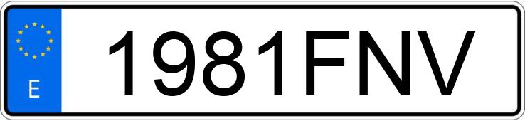 Numer rejestracyjny 1981FNV posiada FIAT PUNTO