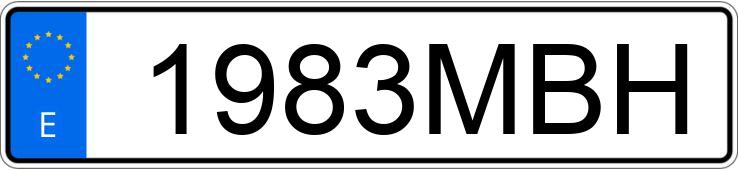 Numer rejestracyjny 1983MBH posiada HYUNDAI KONA