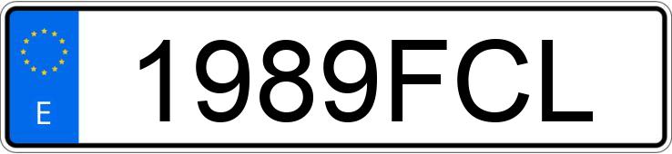 Numer rejestracyjny 1989FCL posiada SEAT IBIZA