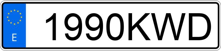 Numer rejestracyjny 1990KWD posiada DACIA DUSTER