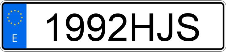 Numer rejestracyjny 1992HJS posiada KIA CEED