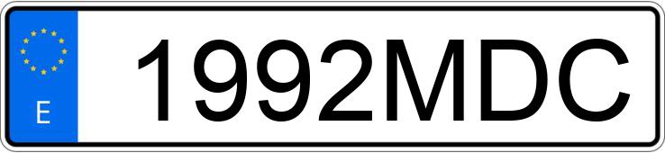 Numer rejestracyjny 1992MDC posiada DS DS7